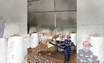 Imagem ilustrativa da imagem Bombeiros combatem incêndio em madeireira de Santa Teresa