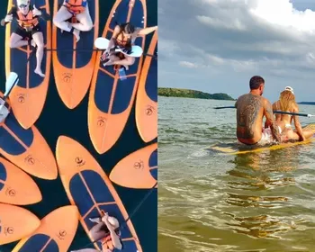 Imagem ilustrativa da imagem Juparanã Festival une remada, praia e música com bandas capixabas em Linhares