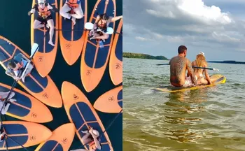 Imagem ilustrativa da imagem Juparanã Festival une remada, praia e música com bandas capixabas em Linhares