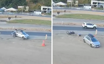 Imagem ilustrativa da imagem Motociclista bate em carro e é socorrido em estado de gravidade em Anchieta
