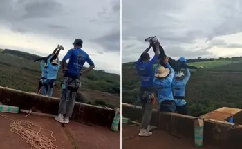 Imagem ilustrativa da imagem Mulher morre após ser lançada sem cordas em salto de 'rope jump' no interior de SP