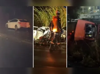Imagem ilustrativa da imagem Colisão entre dois carros e um caminhão deixa dois mortos na BR-101, em Linhares