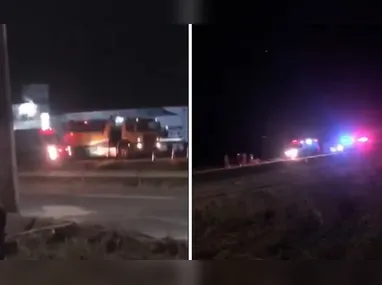 Trânsito foi bloqueado no trevo de Bebedouro, na BR-101 em Linhares