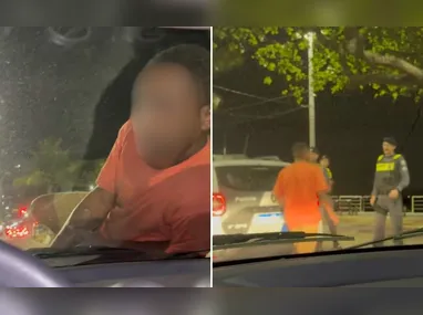 Imagem ilustrativa da imagem VÍDEO: homem sobe em capô de carro em movimento e pede para ser preso no ES
