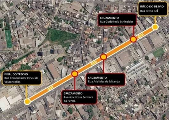 Imagem ilustrativa da imagem Três cruzamentos da Av. Carlos Lindenberg serão interditados a partir desta quinta