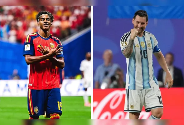 Lamine Yamal e Lionel Messi são os grandes destaques de Espanha e Argentina, respectivamente