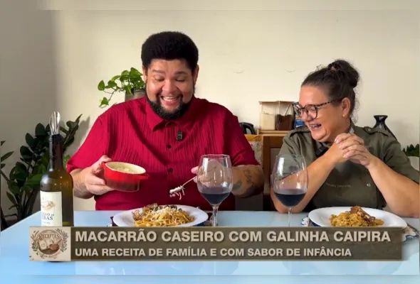Imagem ilustrativa da imagem Galinha caipira com macarrão caseiro: uma receita de afeto