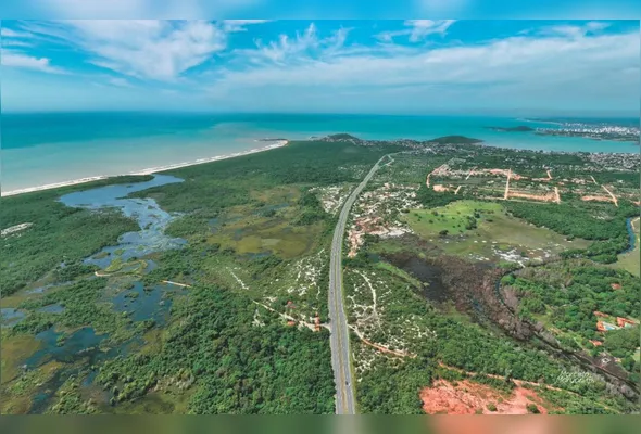 Vista geral de Setiba: área exata do novo aeroporto já tem autorização da Agência Nacional de Aviação Civil
