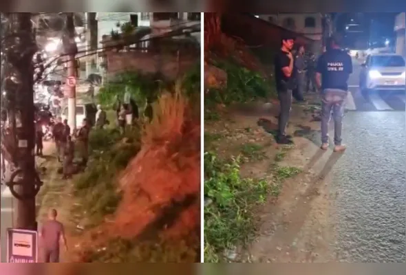 Após as agressões, vítimas caíram em uma rua próximo à um campo de futebol, onde foram encontrados.
