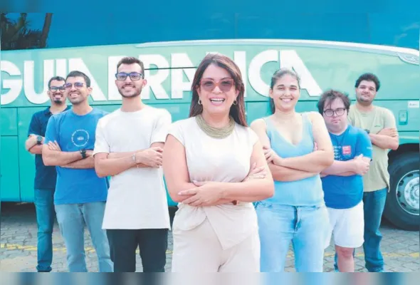 Fernanda Peroba, ao centro, com parte do time da Viação Águia Branca: 14 vagas abertas para o Espírito Santo