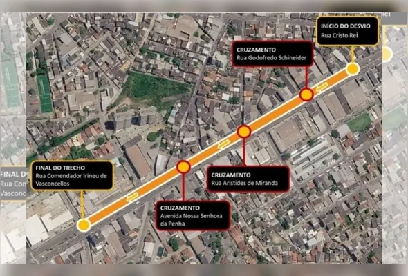 Imagem ilustrativa da imagem Três cruzamentos da Av. Carlos Lindenberg serão interditados a partir desta quinta