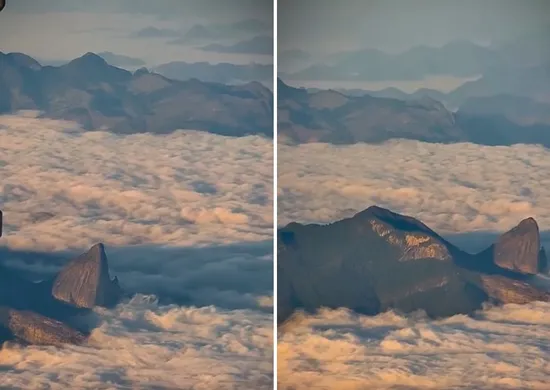 Imagem ilustrativa da imagem Capixaba registra vista da Pedra Azul durante vôo: "Estado mais bonito do Brasil"