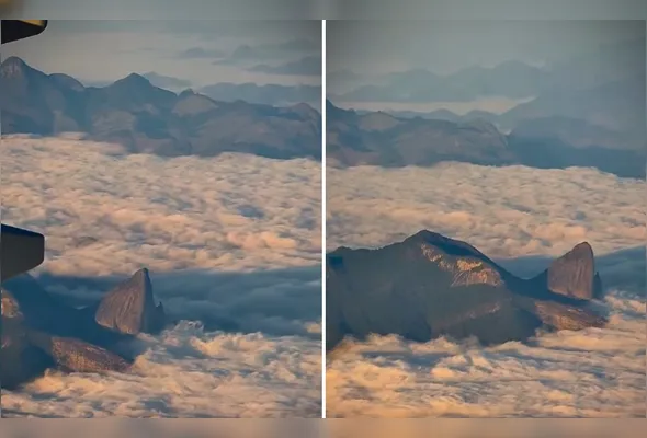 Imagem ilustrativa da imagem Capixaba registra vista da Pedra Azul durante vôo: "Estado mais bonito do Brasil"