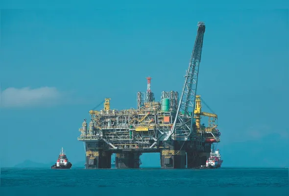 Plataforma de petróleo, produto que foi um dos destaques e incrementaram a produção industrial do Espírito Santo