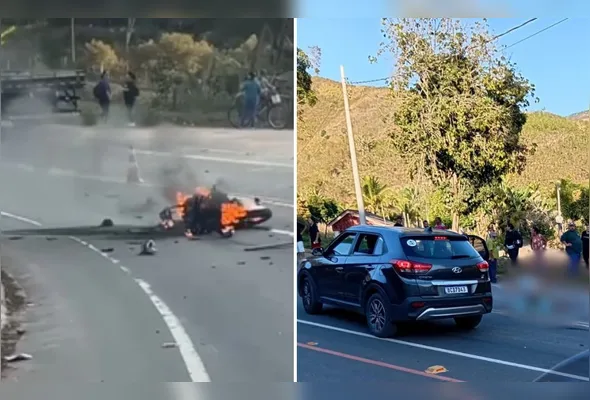 De acordo com informações da Polícia Militar (PM), a motocicleta teria colidido frontalmente com o caminhão depois que o piloto perdeu o controle e invadiu a faixa contrária da via