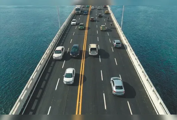 Projeção de como ficará a Segunda Ponte, após a implementação da quinta faixa