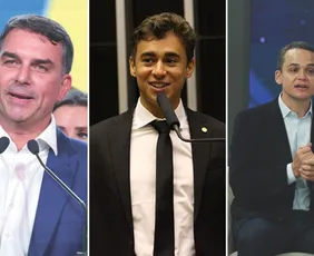 Imagem ilustrativa da imagem Flávio Bolsonaro e Nikolas Ferreira vêm ao ES para ato pró-Pazolini