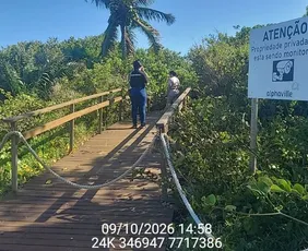 Imagem ilustrativa da imagem Guarapari notifica condomínio após encontrar obstáculos no acesso às Três Praias