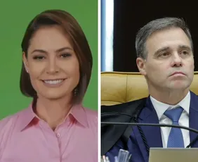 Imagem ilustrativa da imagem Michelle Bolsonaro chama Mendonça de 'ungido do Senhor' em meio a crise no STF