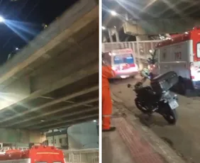 Imagem ilustrativa da imagem Motociclista é arremessado da Terceira Ponte e cai perto de valão
