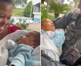 Imagem ilustrativa da imagem VÍDEO: Policiais salvam bebê engasgado com leite materno no ES