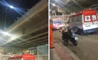 Imagem ilustrativa da imagem Motociclista é arremessado da Terceira Ponte e cai perto de valão