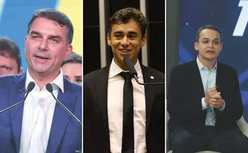 Imagem ilustrativa da imagem Flávio Bolsonaro e Nikolas Ferreira vêm ao ES para ato pró-Pazolini