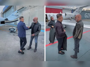 Rick Sollo e o empresário Bruno Avelar em vídeo publicado nas redes sociais nesta segunda (21)
