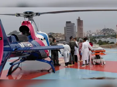 Vítima foi transportada para o Hospital Estadual Dr. Jayme Santos Neves