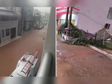 Em Venda Nova do Imigrante, na Região Serrana, rodovias foram interditadas pela queda de árvores