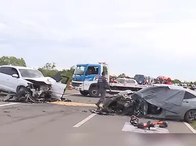 Acidente aconteceu na Rodovia do Sol, na altura de Setiba, em Guarapari