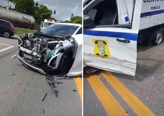 Imagem ilustrativa da imagem Rabecão se envolve em acidente com carro na BR-101 em Linhares