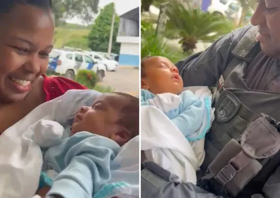 Imagem ilustrativa da imagem VÍDEO: Policiais salvam bebê engasgado com leite materno no ES