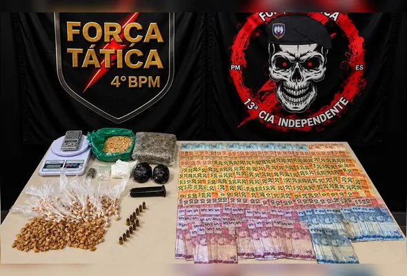 Material encontrado com o suspeito foi apreendido