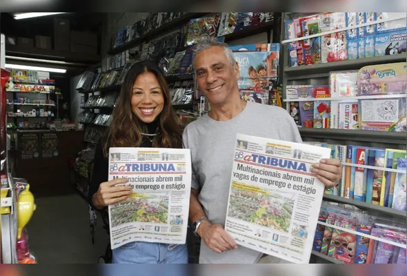 Tayná e Gilmar, da Banca do Japonês, esperam aumento nas vendas com a cobertura impressa da votação