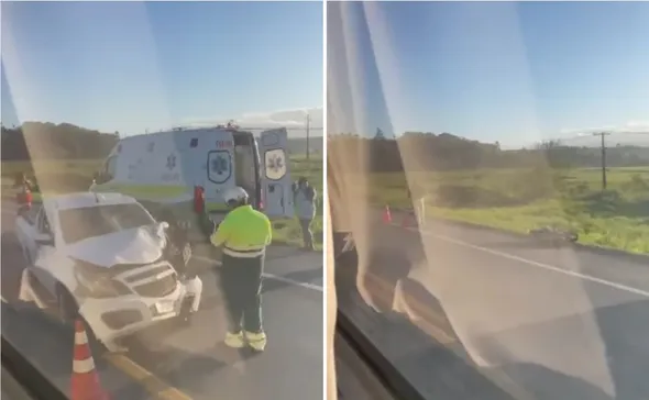 Imagem ilustrativa da imagem Motociclista morre em acidente com carro na BR-101 em São Mateus