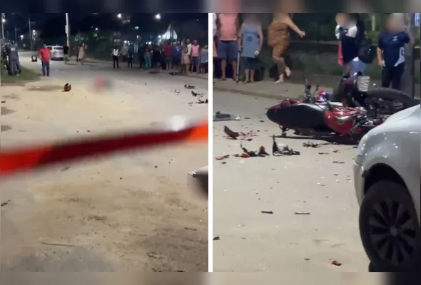 Acidente aconteceu na noite dessa segunda-feira (19), no bairro Flexal I, em Cariacica