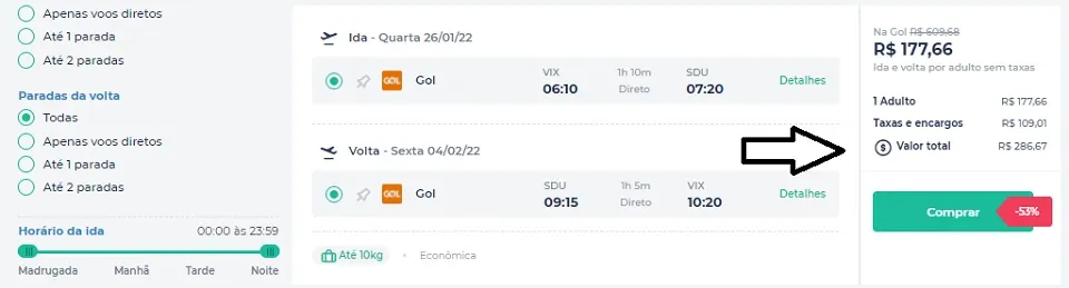 Imagem ilustrativa da imagem Black Friday! Passagens de ida e volta  por R$ 286 nos voos de Vitória