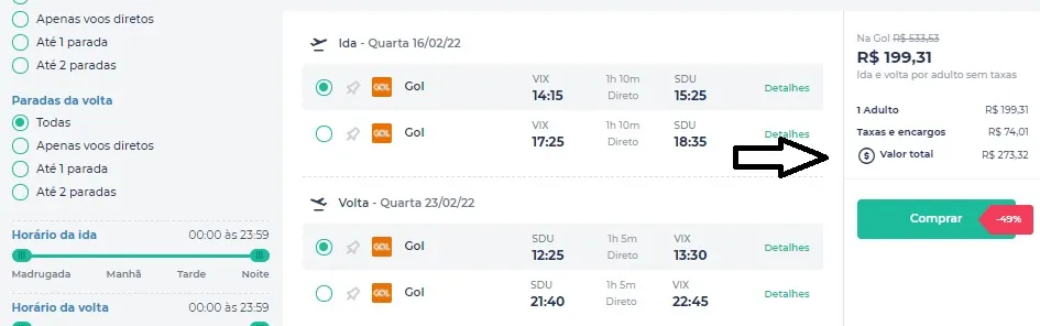Imagem ilustrativa da imagem Black Friday: Passagens aéreas Vitória/Rio por apenas R$ 273 e SP a R$ 277