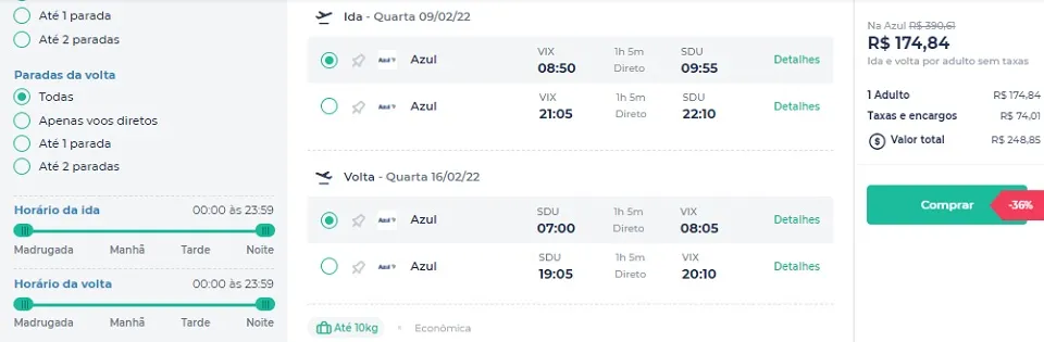 Imagem ilustrativa da imagem Empresa antecipa a Black Friday 2021 e lança passagens aéreas por apenas R$248 nos voos de Vitória