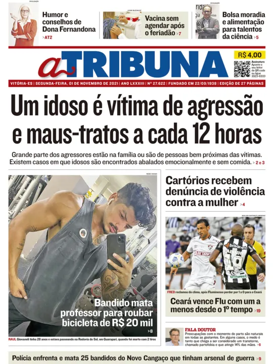 Imagem ilustrativa da imagem Clique aqui e veja os destaques do jornal A Tribuna desta segunda