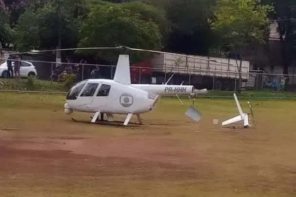 Imagem ilustrativa da imagem Helicóptero da Globo sofre pane e obriga piloto a fazer pouso forçado