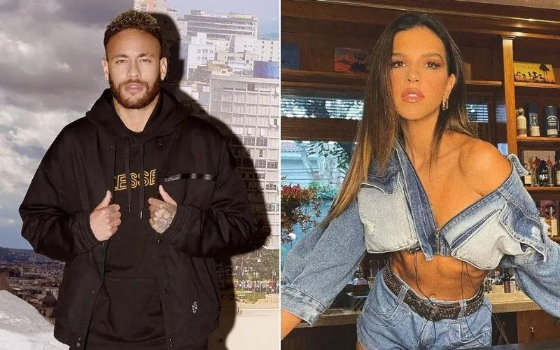 Imagem ilustrativa da imagem Neymar e Mariana Rios são vistos aos beijos em festa e atriz recebe flores no dia seguinte