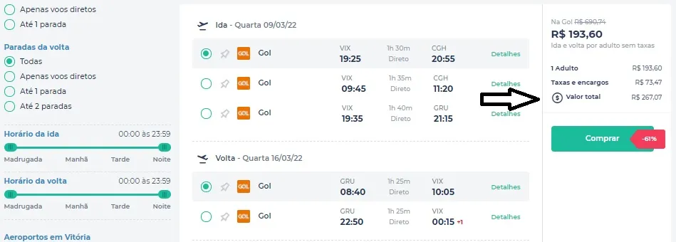 Imagem ilustrativa da imagem Super Black Friday: Passagens aéreas de Vitória/Rio por apenas R$ 257