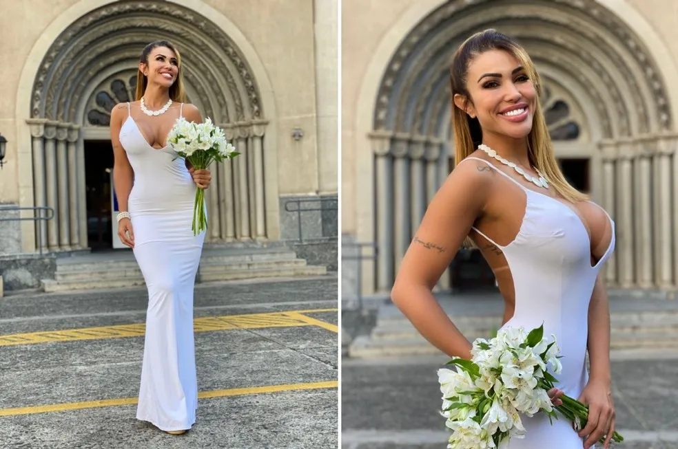 Imagem ilustrativa da imagem Após se 'casar' sozinha, modelo Cris Galera diz que vai se divorciar para desfilar no carnaval