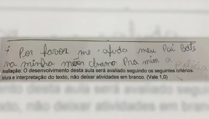 Imagem ilustrativa da imagem Pai é preso após menina de 13 anos pedir socorro em prova