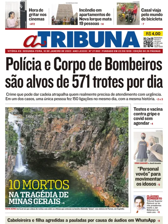 Imagem ilustrativa da imagem Clique aqui e veja os destaques do jornal A Tribuna desta segunda