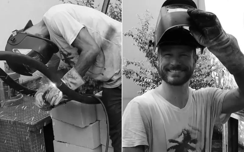 Imagem ilustrativa da imagem VÍDEO | Rodrigo Hilbert faz montanha-russa no quintal de casa