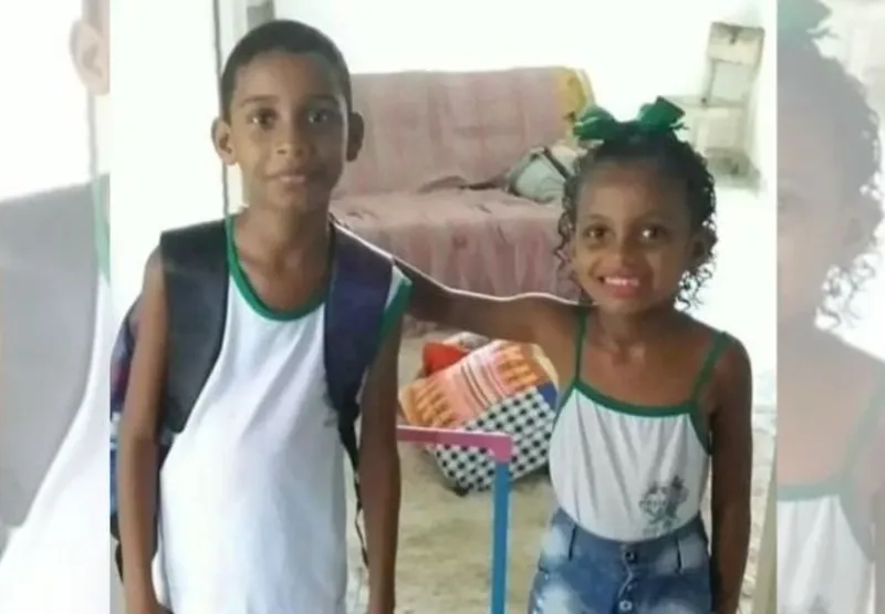 Keyrrisson Santos Oliveira, de 10 anos, e Kamilly Santos Oliveira, de 8 anos, foram assassinados