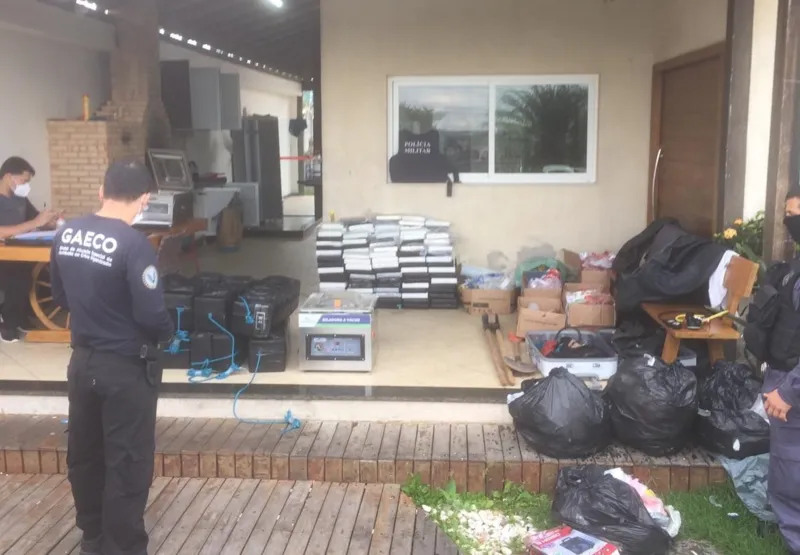 Casa em que os policiais encontraram 510 quilos de cocaína